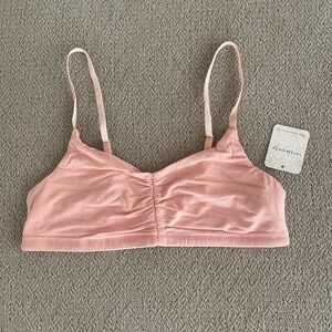 Free People Blush Pink Ruched Bralette